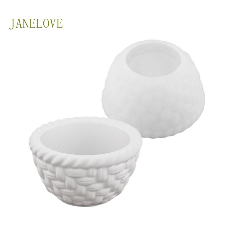 Jlove แม่พิมพ์ซิลิโคนหัตถกรรม Moulds กระถางต้นไม้อวบน้ําแม่พิมพ์ตะกร้าดอกไม้รูปร่างสําหรับหัตถกรรม