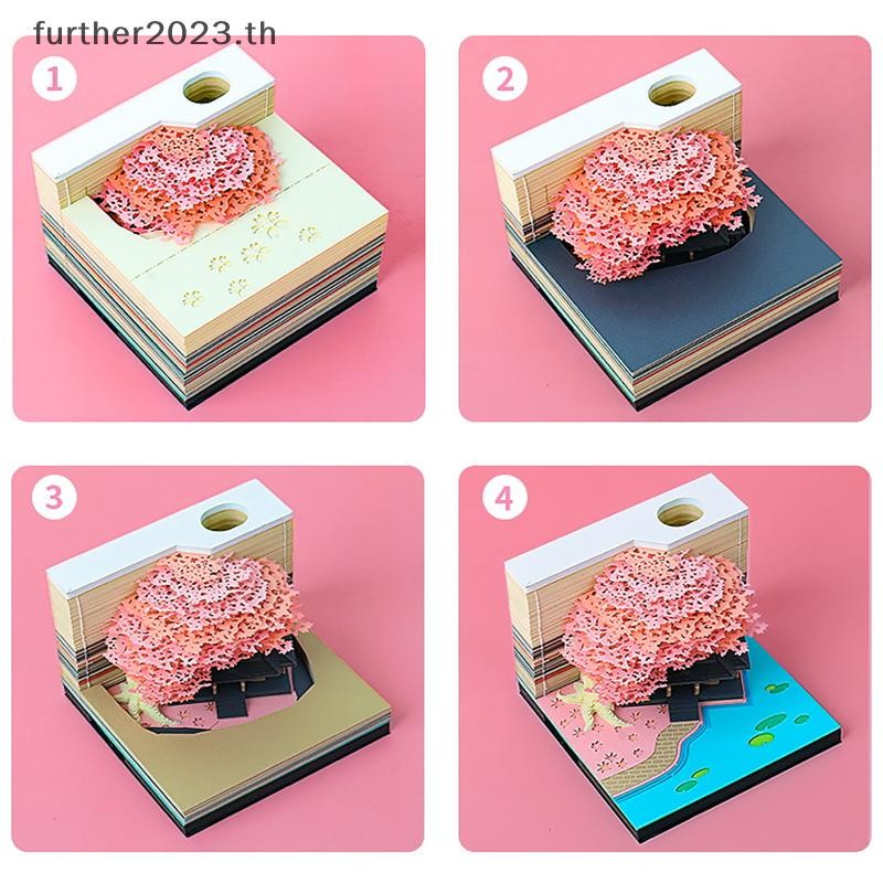 [FT] ปฏิทินตั้งโต๊ะต้นไม้พร้อมไฟ LED 2025 ปฏิทิน Memo Pad ปฏิทินตั้งโต๊ะสร้างสรรค์ DIY Notes Notepad 3D ปฏิทินศิลปะกระดาษแกะสลักของขวัญประติมากรรมบ้านของขวัญสําหรับโรงเรียน Home Offi