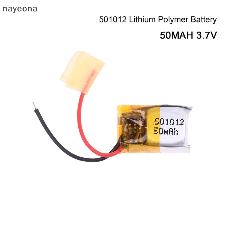 [NAY] 501012 50mah 3.7V Lithium Polymer ชาร์จสําหรับ i7s i8 i12 I9S ชุดหูฟัง MP3 MP4 ของเล่น GPS สมาร์ทนาฬิกา EON