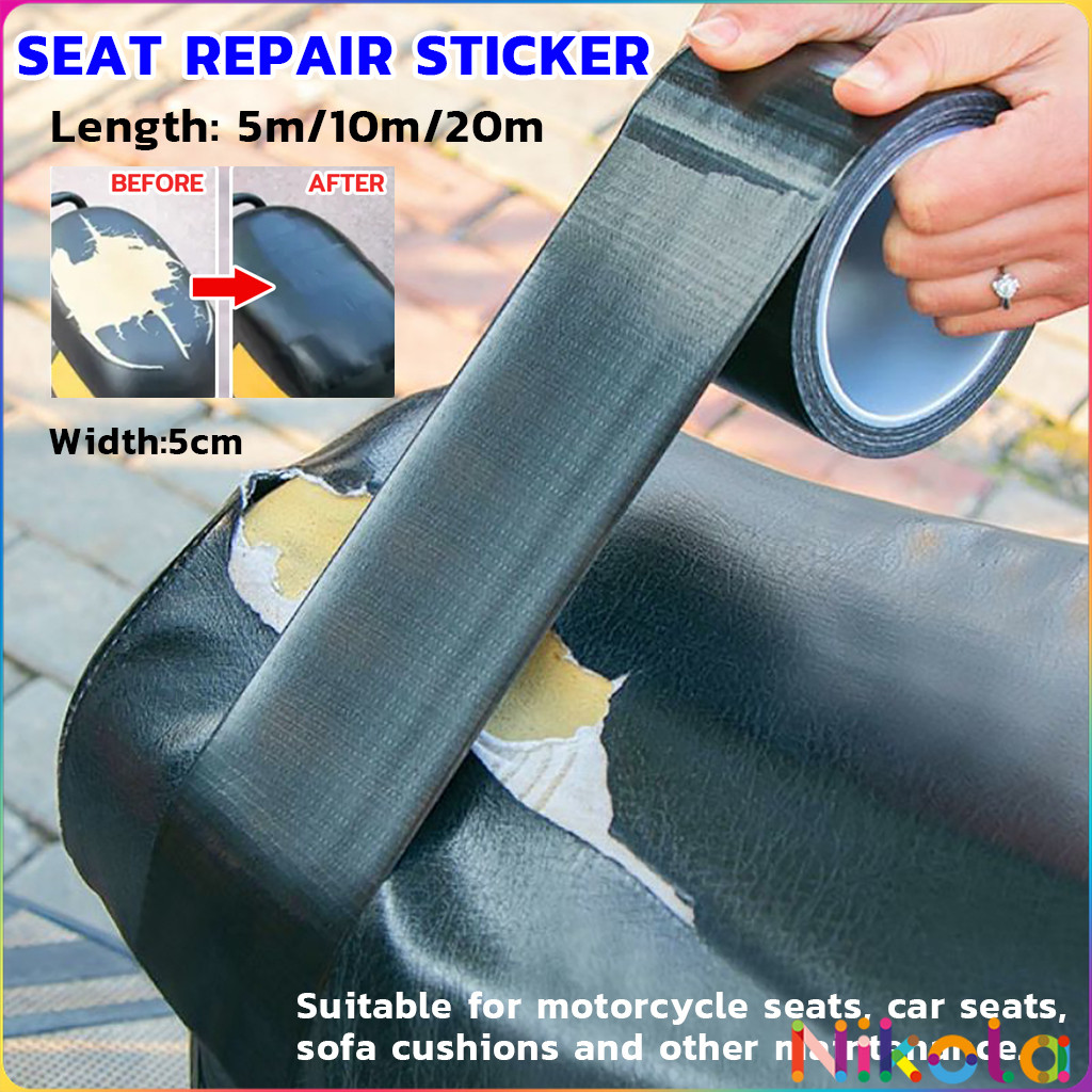 Nikola ผ้าเทปสติ๊กเกอร์ซ่อมเบาะ ซ่อมโซฟา เฟอร์นิเจอร์ เก้าอี้ กาวซ่อมหนัง Repair Tape