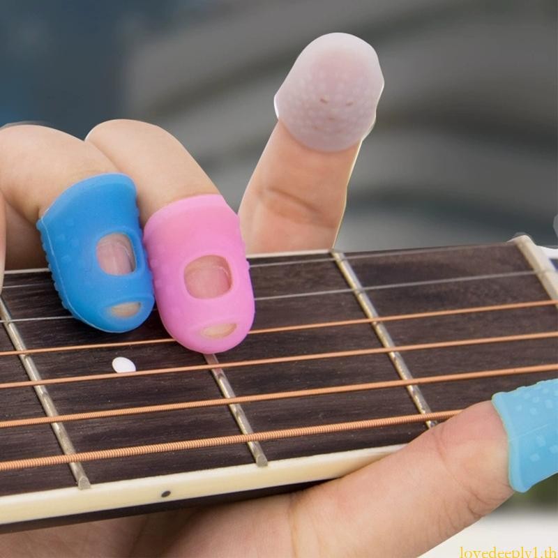 Love Finger Fingertip Protector สําหรับฝาครอบป้องกันหมวกสําหรับผู้เริ่มต้นเล่น Gui