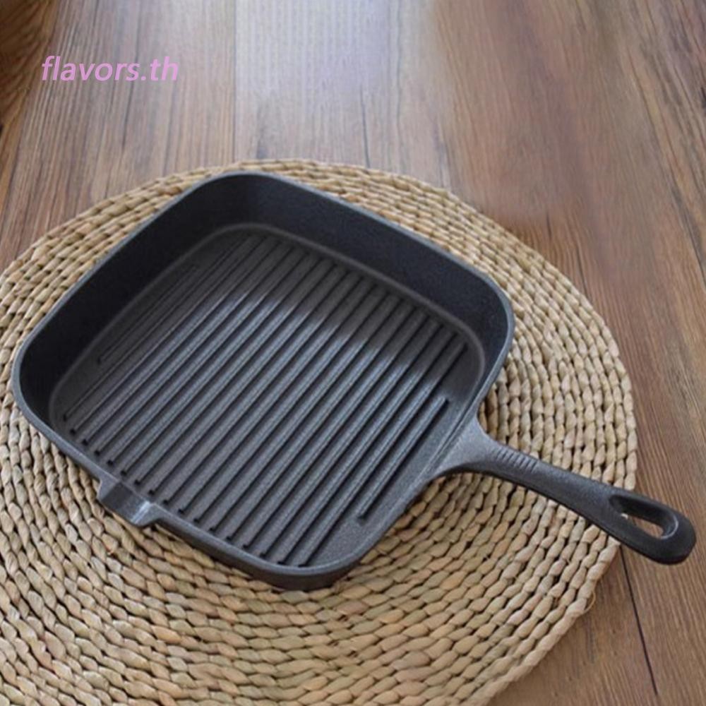 กระทะสเต็กเหล็กหล่อจานสเต็กไม่เคลือบไม่เคลือบไม่เคลือบหม้อกระทะปลา [รส.ไทย] - รูปที่ 3