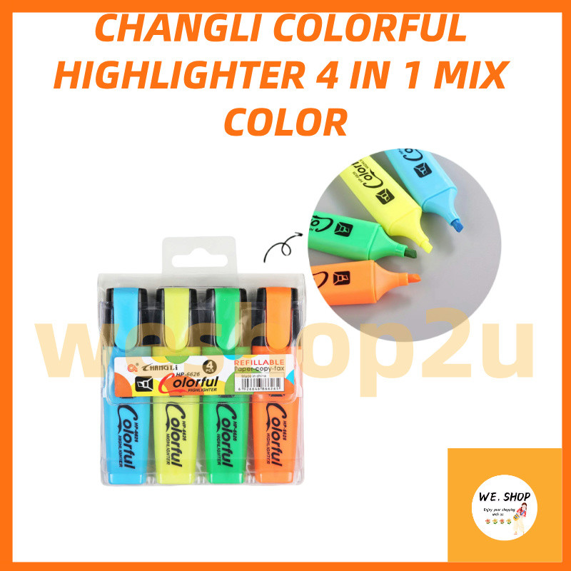 4in1 Changli สีสัน Highlighter Changli HP-6626 Highlighter YM-6626 สีสัน 4in1
