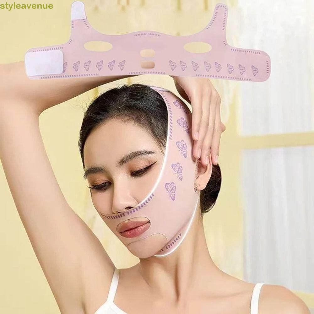 Styleavene หน้ากากใบหน้าสายเข็มขัด, Lift Up Elasticity Lift Oval Mask, Face Sculpting Sleep Band Reusable Anti-Wrinkle Beauty Face Slimming Strap Sleep