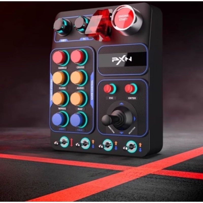 PXN CB1 button box กล่องเสริม ปุ่ม Simracing + ที่ยึดโต๊ะ