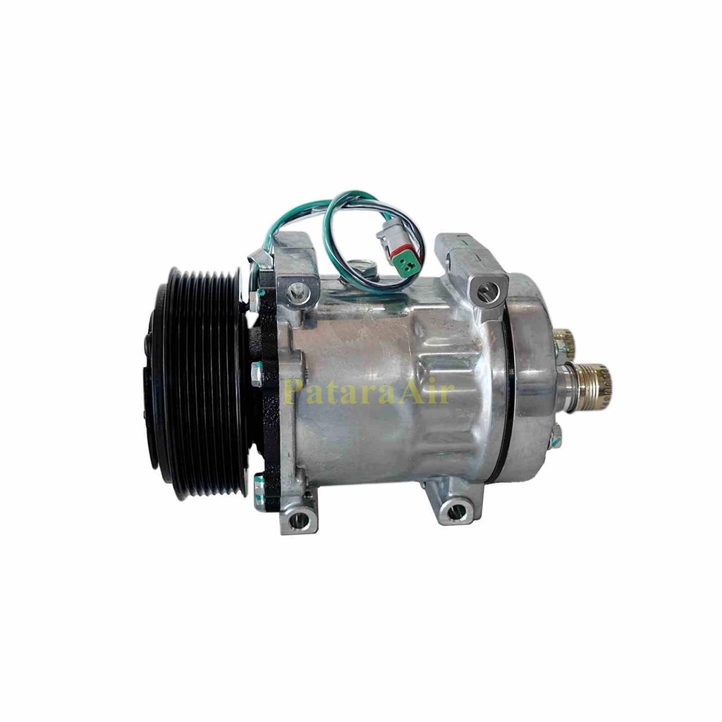 คอมแอร์ Caterpillar SD7H15 หูร้อย ขันตูด (แนวนอน) 8PK 24v. คอมเพรสเซอร์ แอร์ แคท ซันเด้น สายพาน8ร่อง