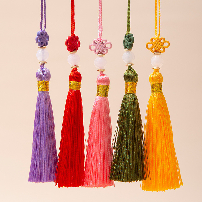 แฟชั่นที่มีสีสันจีนปมพู่แขวนตกแต่งตรุษจีนตกแต่งพู่กระเป๋าจี้
