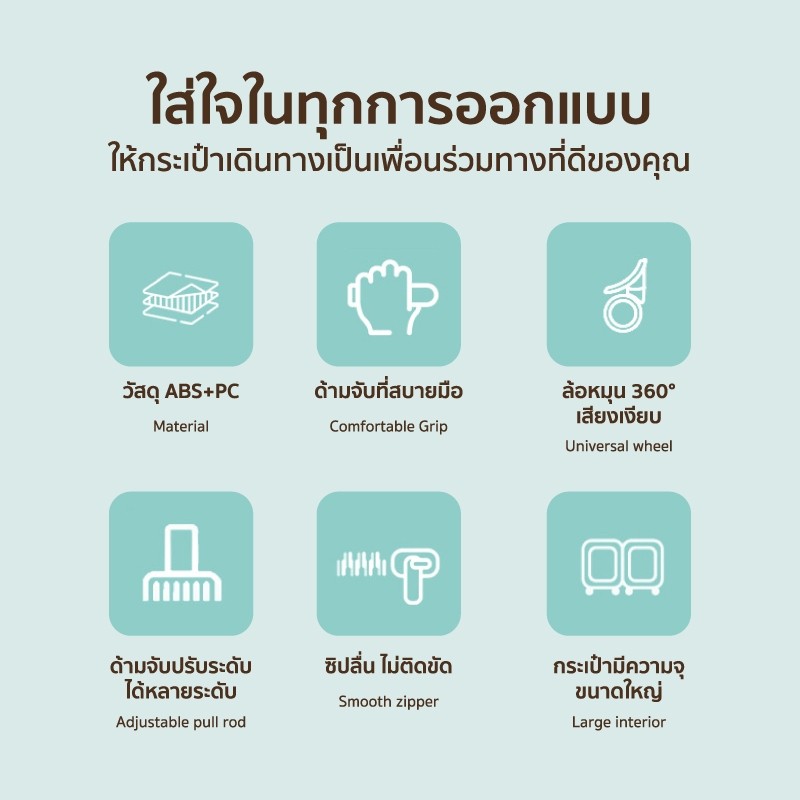 COCOGU Luggage กระเป๋าเดินทางล้อลาก รุ่น 1005