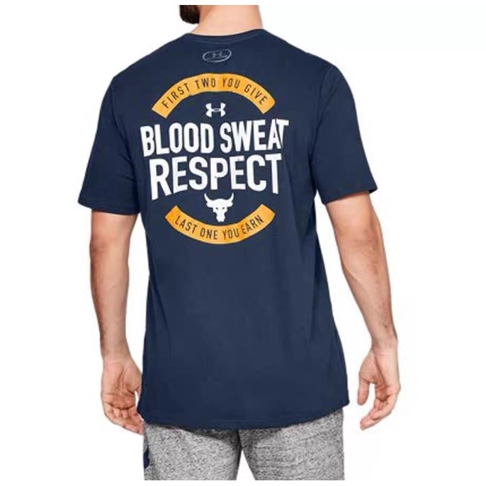 Trend Hot Selling Project Rock Johnson Mens Short Sleeve Cotton Casual Sports Print T-Shirt -1347361-1114