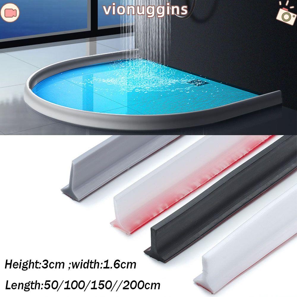 Vionuggins Water Stopper Bendable ลื่นแห้งและเปียกแยกฝักบัว Dam ซิลิโคนประตูด้านล่างแถบปิดผนึก