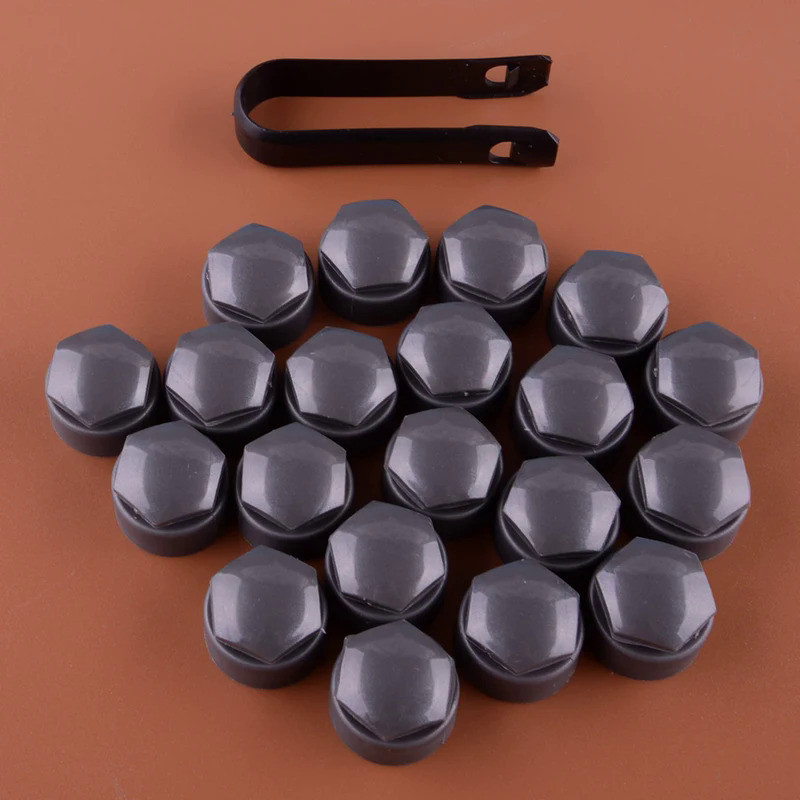 20Pcs 25mm Wheel Tire Lug Bolt Nut Caps Covers with 1 Removal Tool Fit for Audi A4 A5 S5 A6 S6 A7 A8