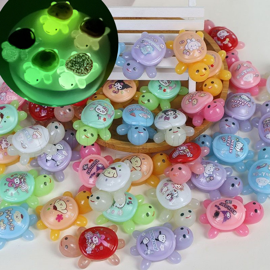 10ชิ้นมินิเต่าเรืองแสงเครื่องประดับรถไมโครภูมิทัศน์ตกแต่งตุ๊กตาบ้านฉากตกแต่งสก์ท็อปปลาตกแต่งของเล่น