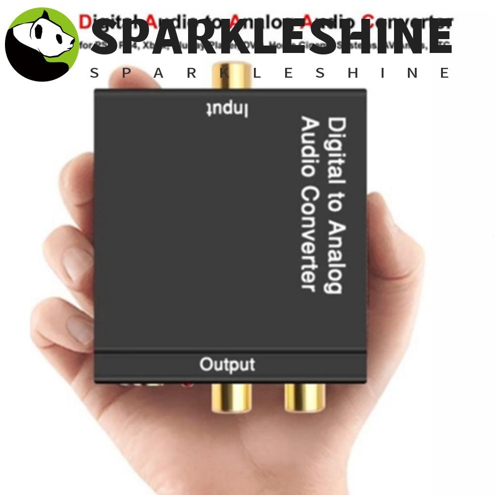 Sparkleshine Analog Output Converter, Digital/Coaxial Fiber S/PDIF Digital To Analog Audio Converter, Toslink DC 5V Optical Fiber Digital To Analog Decoder