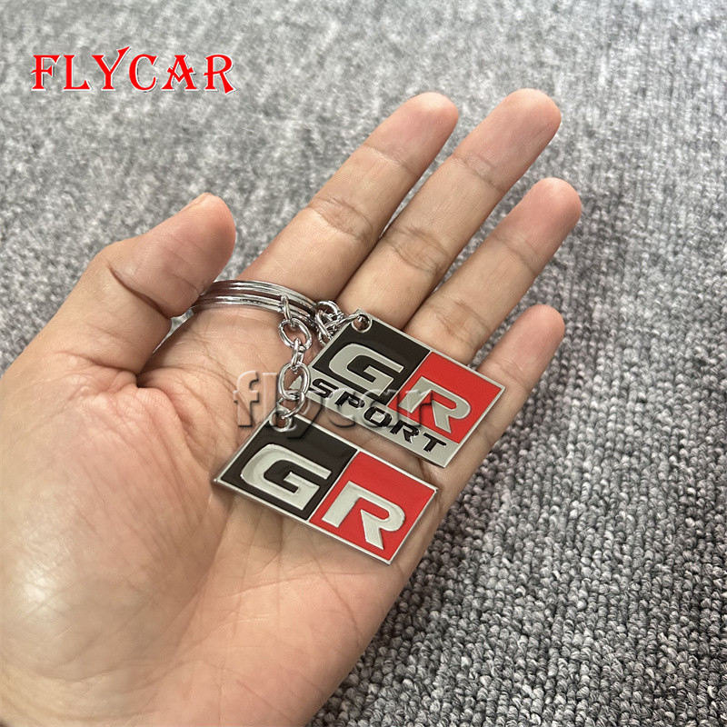 Gr SPORT Key Chain แหวนรถจัดแต่งทรงผม 3D โลหะสังกะสีพวงกุญแจ Key แหวนสําหรับ Toyota Supra AE86 GT86 