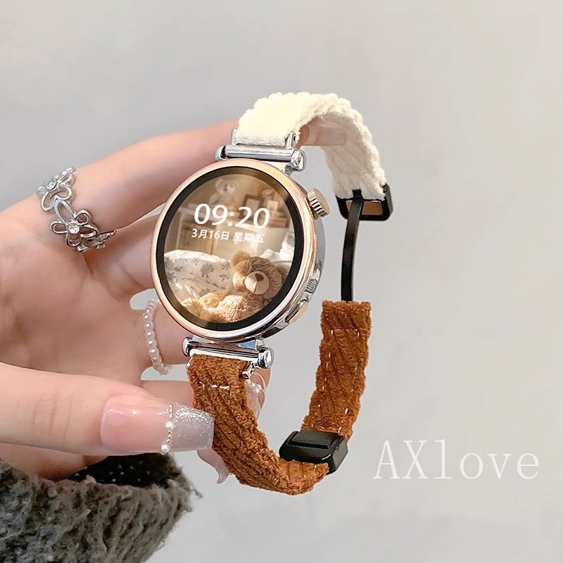 SAMSUNG 22มม.20มม.สายรัดแม่เหล็กสําหรับsamsung Galaxyนาฬิกา7 FE 6 5 4 40มม.44มม.Corduroy Band 6Classic 43 47มม.สร้อยข้อมือห่วงไนลอน