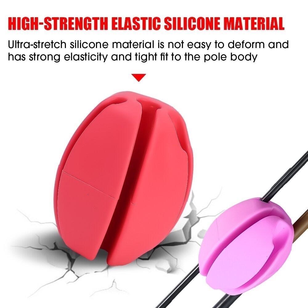 【พร้อมจัดส่ง】ชุดถือคันเบ็ดซิลิโคนเบา 6 ชิ้น พร้อมช่อง 6 ช่อง - ทนทาน, สีน้ำเงิน, รวมถุงไข่คันเบ็ดโบนัส - รูปที่ 6