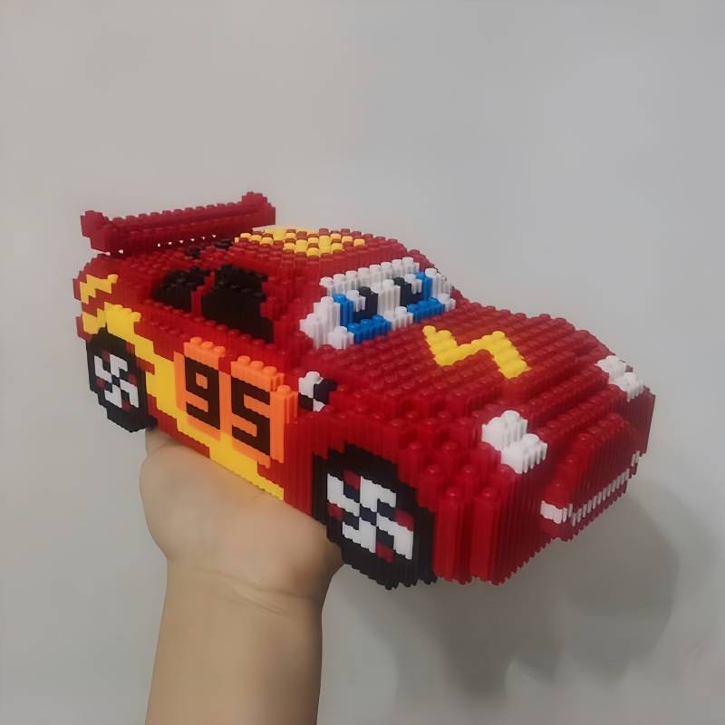 เข้ากันได้กับ Lego McQueen Car ของเล่นปริศนาสําหรับเด็กประกอบแรงกดสําหรับผู้ใหญ่