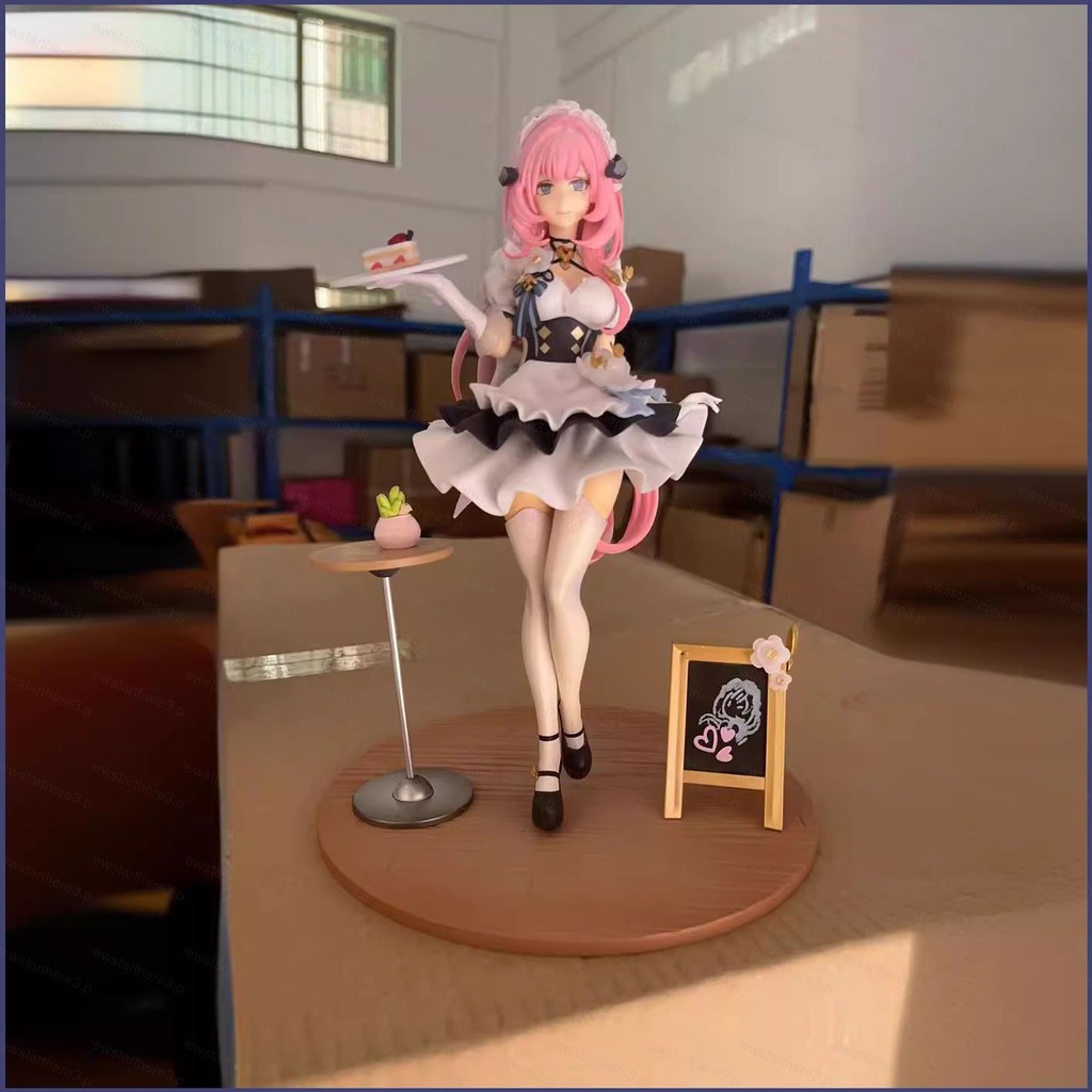 Ye Honkai Impact 3 Action Figure Elysia ชุดแม่บ้าน Miss Pink Sweetheart ตุ๊กตาของเล่นเครื่องประดับขอ