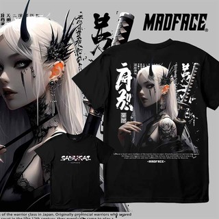 MADFACE Clothing - Japan Demon Tattoo Women Warrior - Geisha Print Shirt - Men's And Women's T-shirt