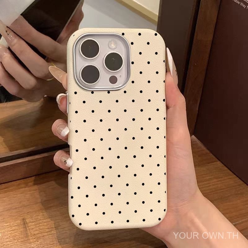 เคสโทรศัพท์ลายจุดสีดำ เหมาะสำหรับ iPhone 14Plus, 15Plus, 13PROMAX, XS, 11PROMAX, 7, 8Plus, 14pro, XR, se2020, 14PROMAX, 12PROMAX, xsmmax, 13pro, 16PROMAX, 12pro