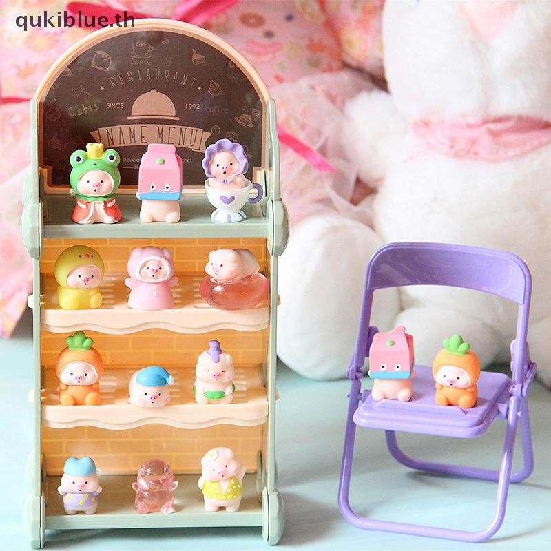 Qukiblue.th ใหม่น่ารักมินิหมูเครื่องประดับเรซิ่นสามมิติหมูไมโครภูมิทัศน์เครื่องประดับ TH
