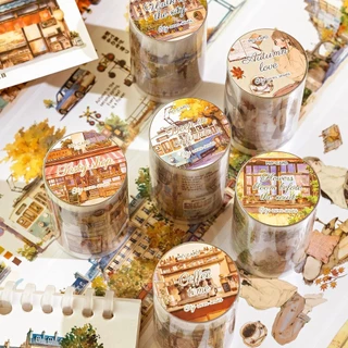 เดินเมือง Washi เทป PET ตกแต่งกาวความงามเทปสําหรับ Scrapbooking Bullet Junk Journaling อุปกรณ์ Planners และ DIY หัตถกรรม