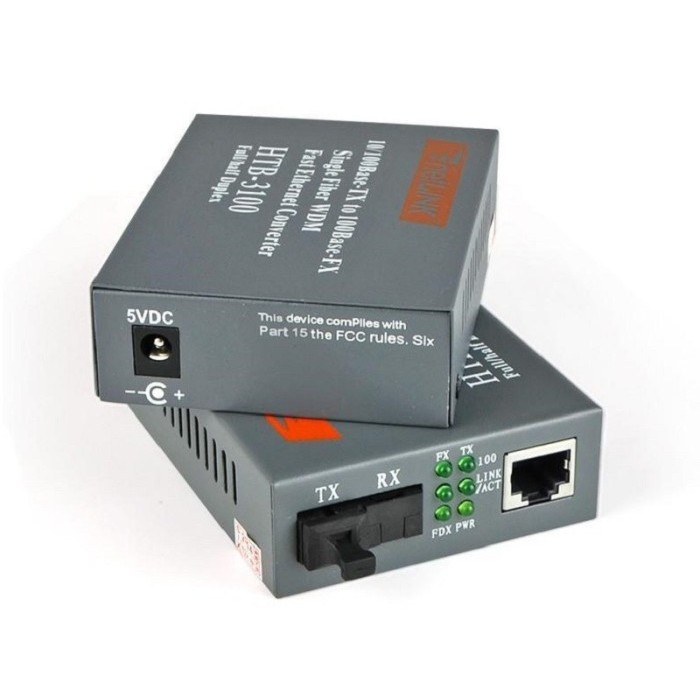 HTB3100 HTB 3100 3100AB ไฟเบอร์ออปติกเป็น LAN A+B Media Converter 1 ชุด