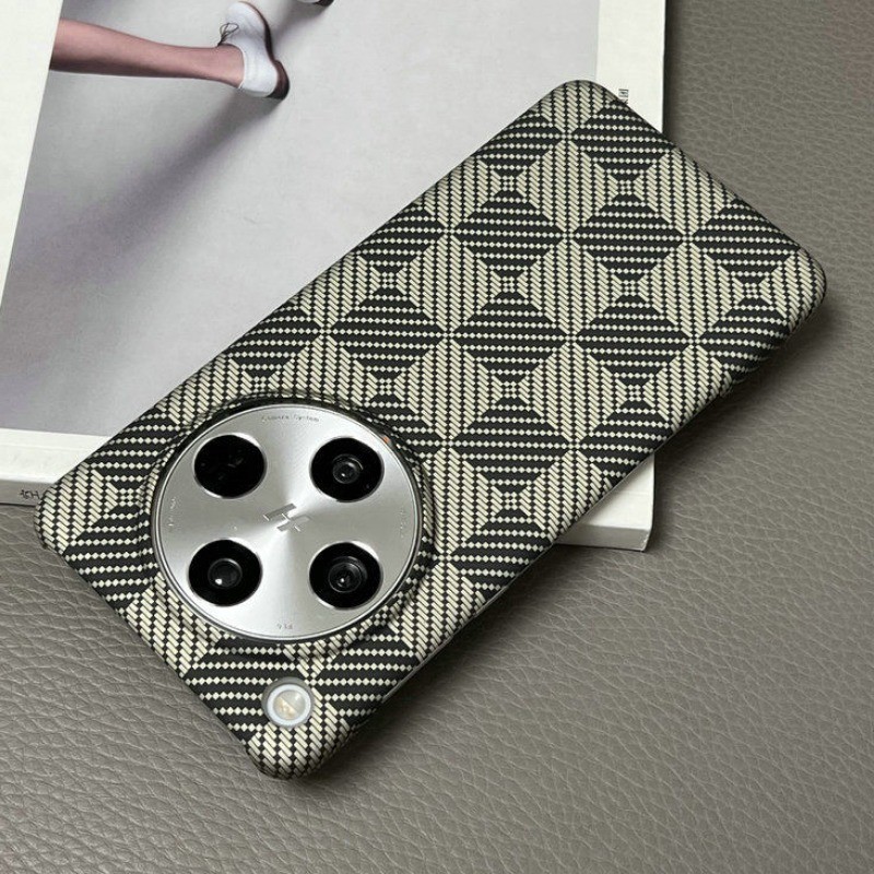 สําหรับ OPPO Find X8 X7 X6 Pro Ultra เทรนด์แฟชั่น Checkerboard Houndstooth รูปแบบครึ่งห่อโทรศัพท์กันกระแทก PC เคสโทรศัพท์