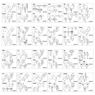 สมุดฝึกวาดรูป ฝึกระบายสี Step by Step สำหรับเด็ก