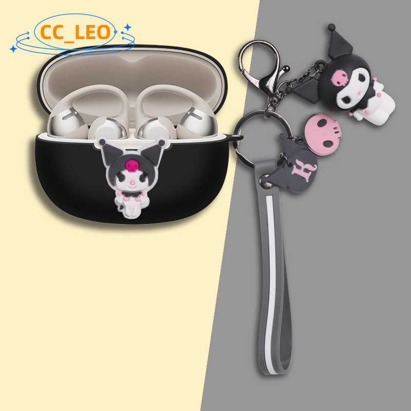 For Shokz OpenDots One (E310) Case Cartoon Sanrio Cute Strawberry Bear Keychain Pendant Silicone Sof