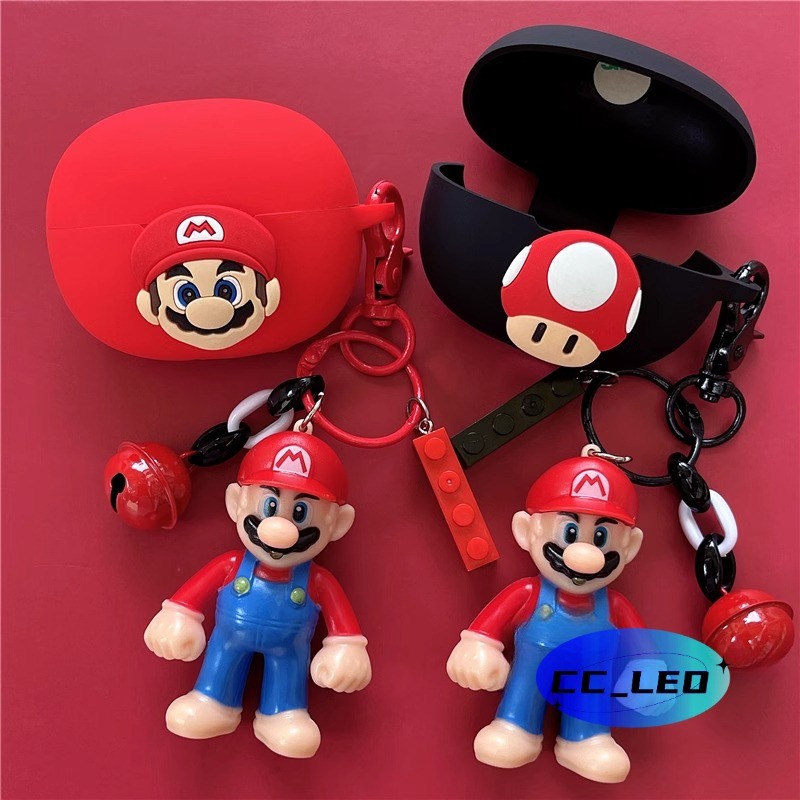 for Shokz OpenDots One E310 Case Cute Mario Keychain Lanyard Shokz OpenDots One (E310) Silicone Soft
