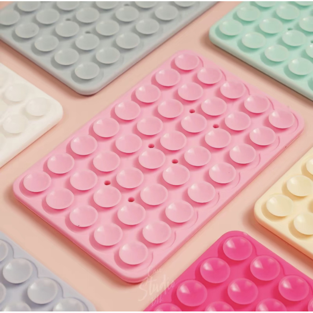 แผ่นซิลิโคนแปะมือถือ ไม่ต้องใช้กาว ติดได้ 2 ด้าน ใช้ซ้ำได้ Silicone Suction Phone Case..80 ชิ้น ดูดซับ.วัสดุซิลิโคน - รูปที่ 6