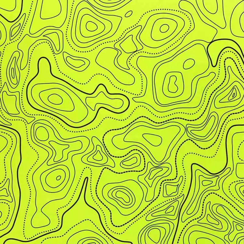 Kydex Sheet Thermoplastic Map Pattern Fluorescent Green สําหรับปลอก DIY