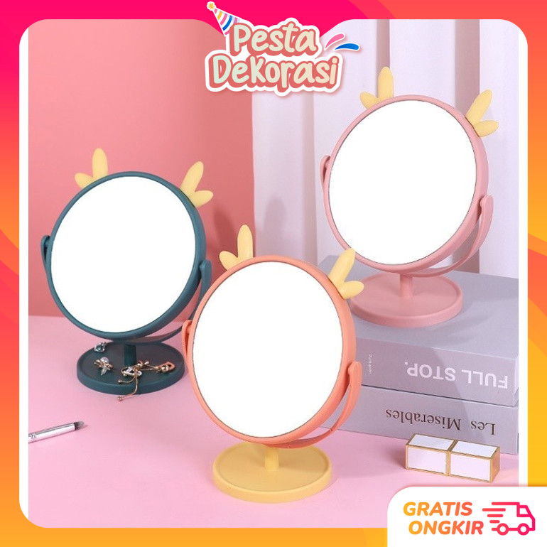 ปาร์ตี้ตกแต่ง - C5288 Standing Mirror Make Up / Make Up Mirror with Cat, Deer & Rabbit Ears Motif / 