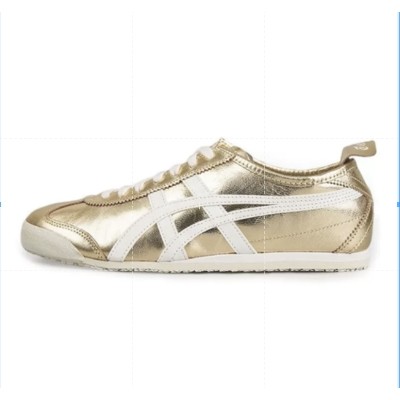 Onitsuka Champagne Gold Mexico 66 รองเท้าผ้าใบรองเท้าลําลองผู้ชายผู้หญิง