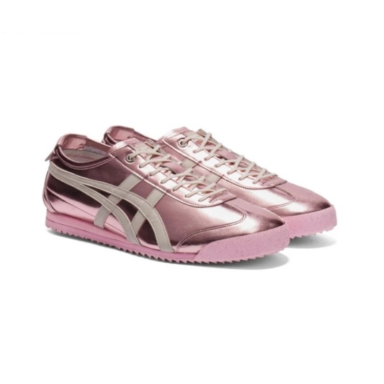 Onitsuka Champagne Gold Mexico 66 รองเท้าผ้าใบรองเท้าลําลองผู้ชายผู้หญิง