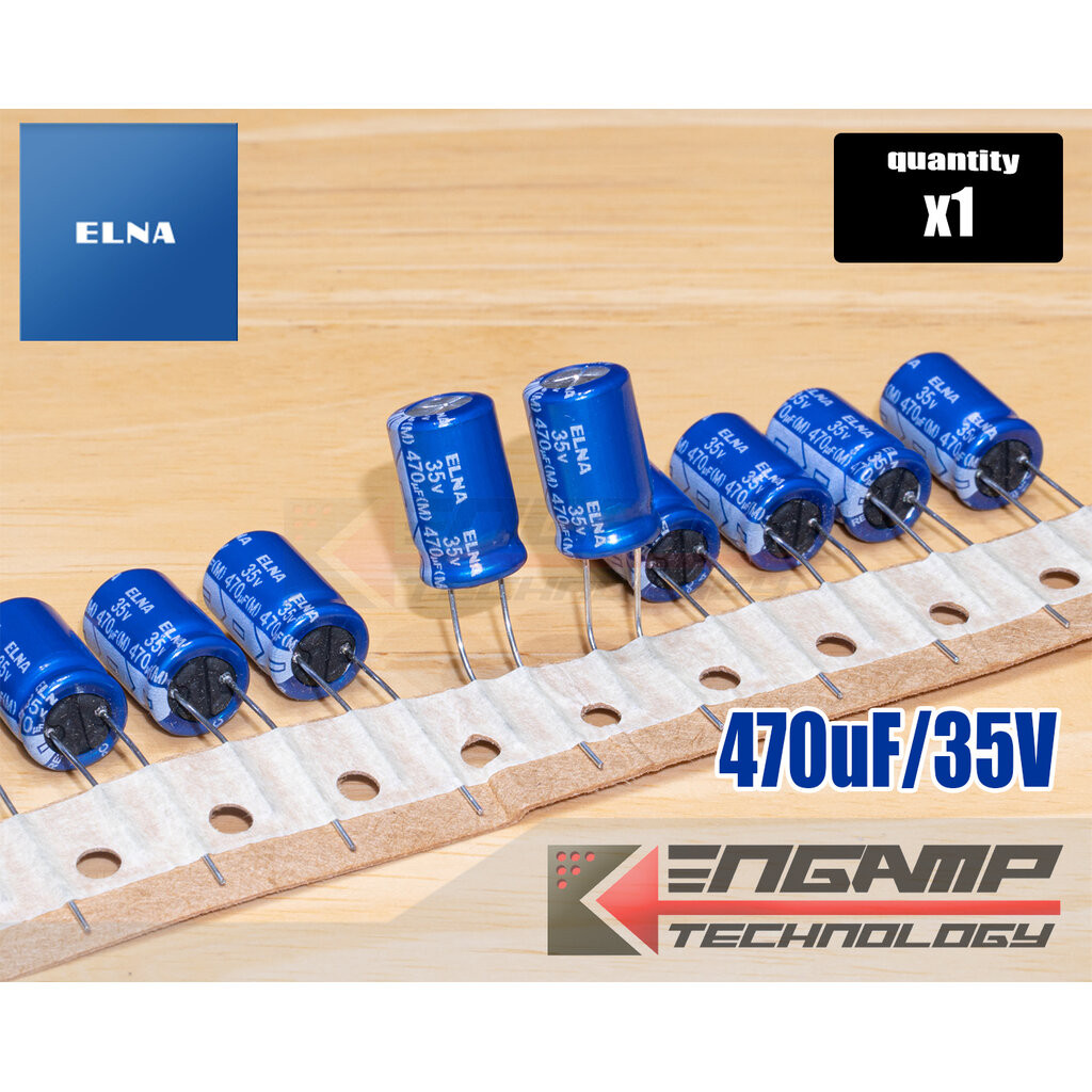 (ราคาต่อ10ตัว) 470uF/35V 85 C ELNA RE3 10x16.5mm P=5mm