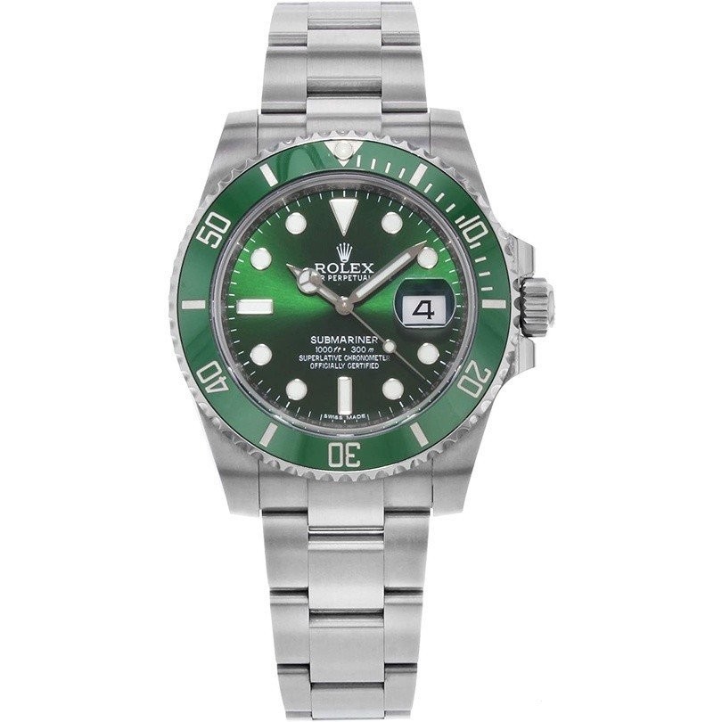 2025 Rolex_s Submariner "Hulk" หน้าปัดเขียวสำหรับผู้ชาย # 39; นาฬิกาหรู M 116610 LV-0002