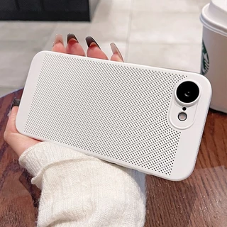 สําหรับ Iphone 17E 16E Cooling การกระจายความร้อน Slim Hard PC เคสโทรศัพท์พร้อมเลนส์แก้วป้องกัน