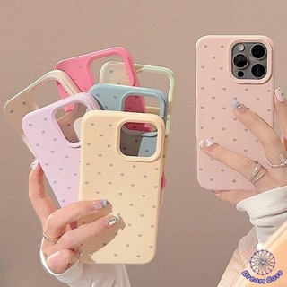 เต็มหน้าจอน่ารักรักหนังหัวใจผิวสัมผัสนุ่ม เคส IPhone 17 7Plus 16 11 13 15 14 12 Pro Max 8Plus X XS XR 15 16 14 8 7 Plus