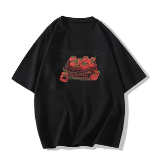 COD✅ (จัดส่งในกรุงเทพฯ) MAO Shop เสื้อยืดแขนสั้นลายมะเขือเทศใหม่ ชุดคู่รักเสื้อครึ่งแขนสุดพิเศษและสวยงาม