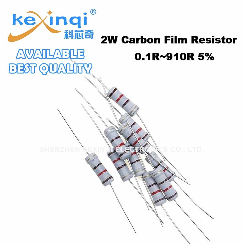 (10 ชิ้น) 2W ตัวต้านทานฟิล์มคาร์บอน 0.1R~910R 5% 0.22R 0.3R 0.47R 1R 2.7R 4.7R 47R 68R 100R 330R 470R 510R 680R Ohm Resistance
