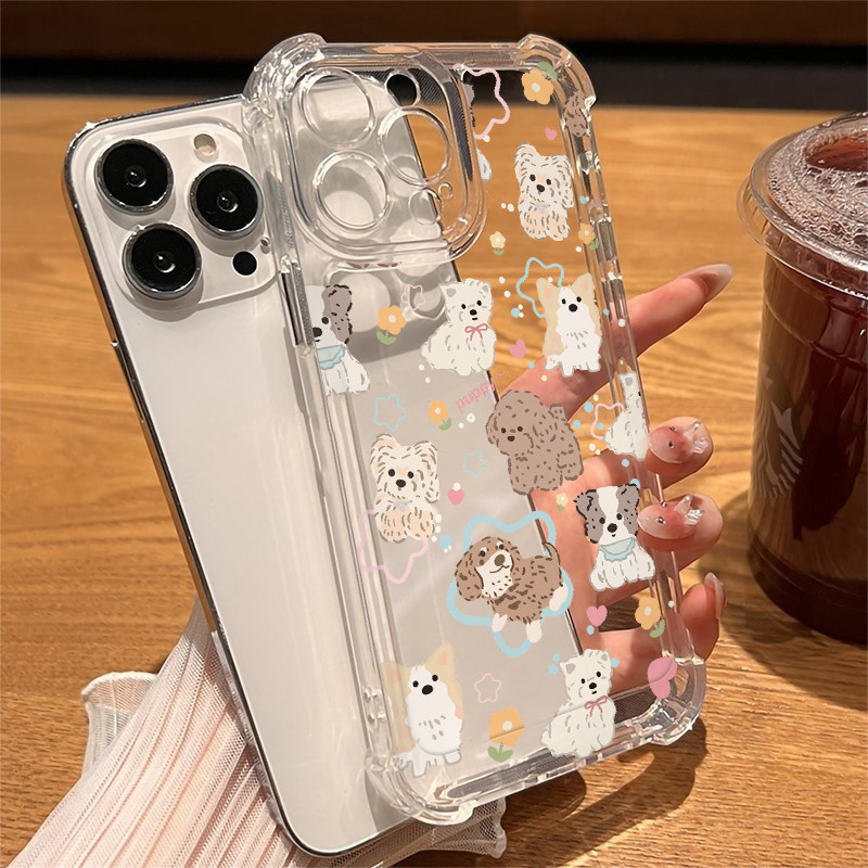🌸AWIFI🌸สี่มุมหนาป้องกันการตกเลนส์ป้องกันกรณีโทรศัพท์มือถือสำหรับ iPhone 16 15 14 13 12 11 ProMax 7 8PLUS X XS XR XSMAX