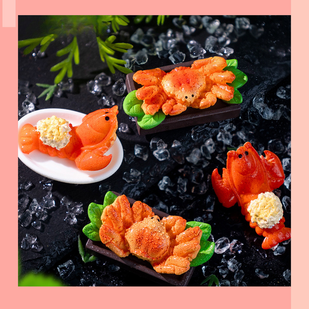[JIN] Micro Landscape Creative Simulation Big Bolong King Crab Seafood, Candy Toys ของตกแต่ง diy, เครื่องประดับเดสก์ท็อป