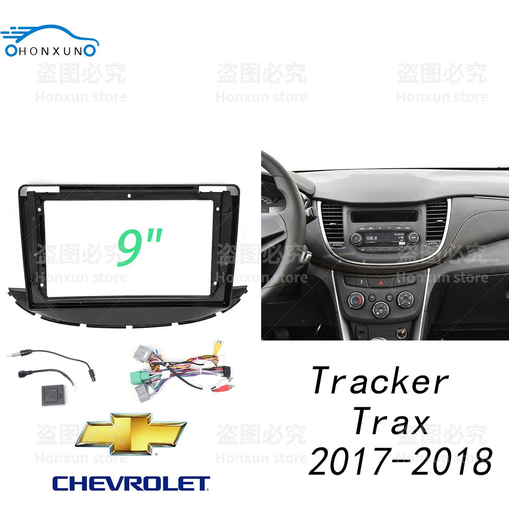 Honxun Chevrolet Trax Tracker 3 แผงสเตอริโอ 2017-2018 9 นิ้ว android หัวหน่วย 2din กรอบวิทยุ fascia