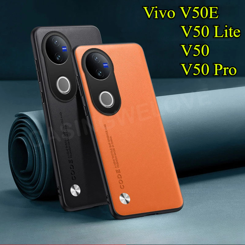 สําหรับ Vivo V50E V50 Lite V50 Pro V60 V27 V29 Pro V50 E V50Lite 4G 5G 2025 คาร์บอนไฟเบอร์ PU หนัง H