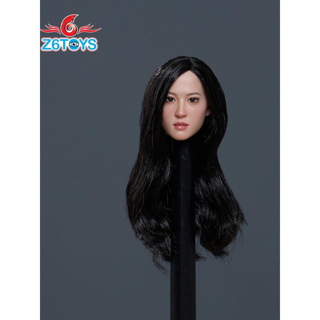 Spot z6toys 1/6เอเชียจำลองสามารถเคลื่อนย้ายได้หัวผู้หญิงแกะสลัก Z007เหมาะสำหรับทหารหญิงขนาด12นิ้ว