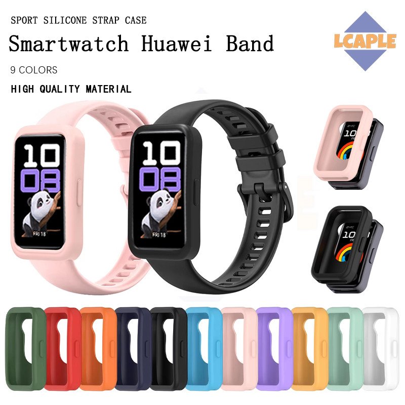 สายยางนุ่มแบบสปอร์ต for Huawei Band 10 9 8 NFC อุปกรณ์ป้องกันหน้าจอชนิดเข็มขัด for Smartwatch Huawei Band 10 9 8