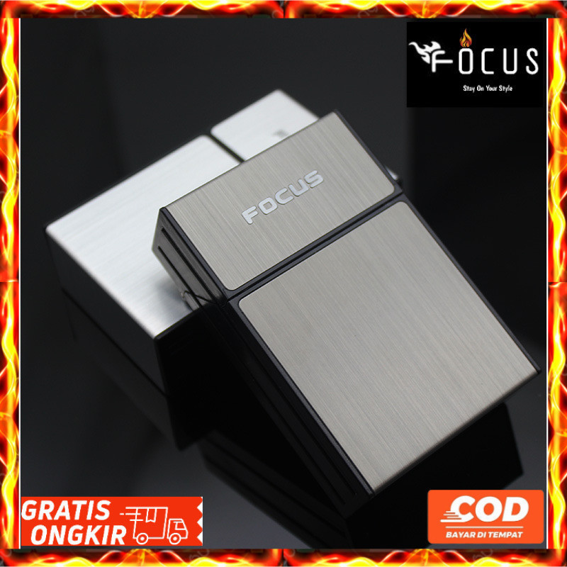 FOCUS FIRETRIC RKK BOX 20 ช่อง/กันน้ํา CIGARETTE ROD CONTAINER สําหรับห่อกลางแจ้งแบบพกพา