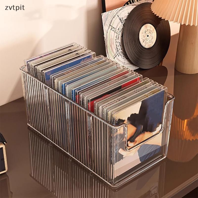 [ZPT] CD Disc Rack Desktop Disc Black Record Magnetic Tape Display Storage Rack Collection Storage กล่องเก็บอัลบั้ม TH